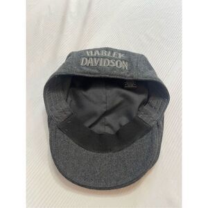 harley davidson hat ascot cap small wool blend gray newsboy gatsby ivy